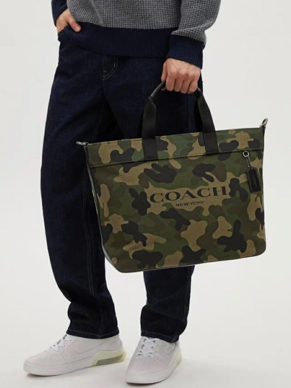 COACH Canvas Camo Print Tote